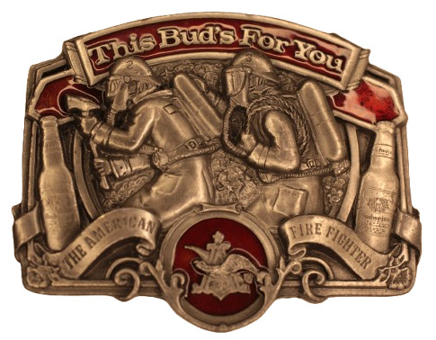 This Bud’s for You American Firefighters Belt Buckle
