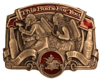 This Bud’s for You American Firefighters Belt Buckle