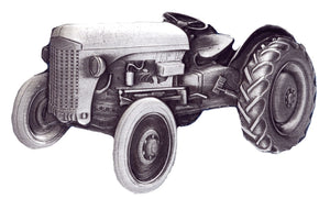 Tractor Grey Belt Buckle