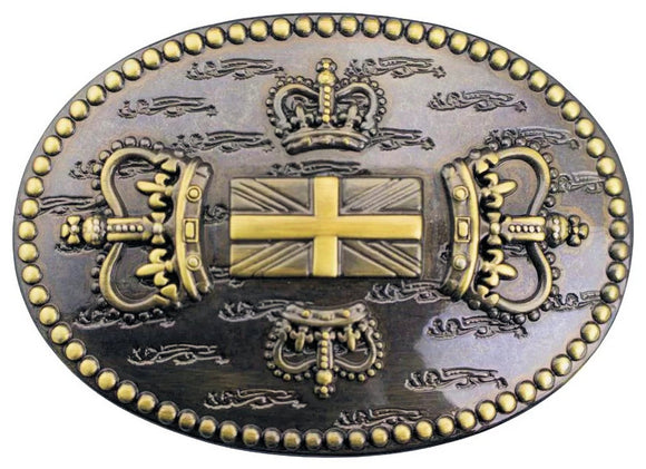 Union Jack and Crown Belt Buckle