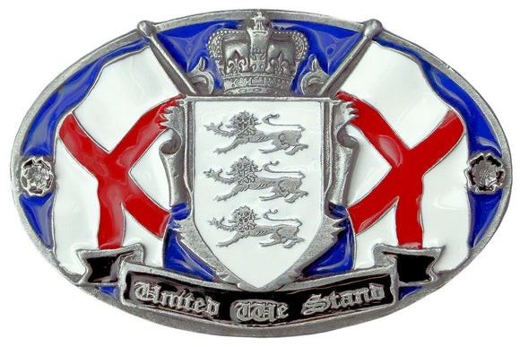 United We Stand Patriotic England Flag Belt Buckle