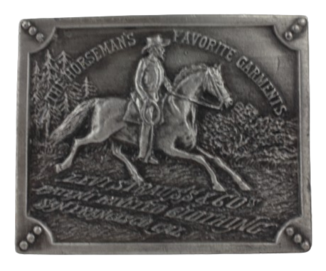 Vintage Levi Strauss The Horseman Favourite Garments Belt Buckle