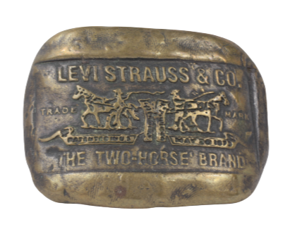 Vintage Levi Strauss Co The Two Horse Horse Brand Belt Buckle