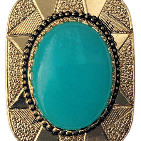 Western Bolo Tie Jade Stone Cabochon