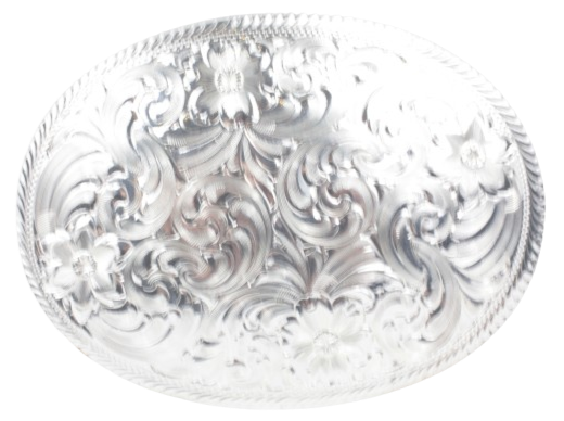 Western Flower Swirl Montana Silversmiths Big Sky Silver Belt Buckle