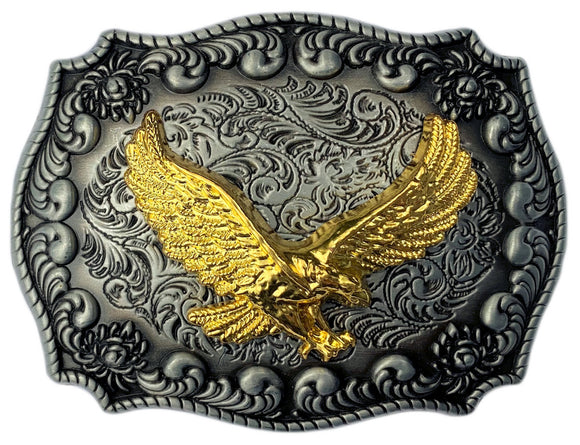 Western Gold Plated Eagle Belt Buckle