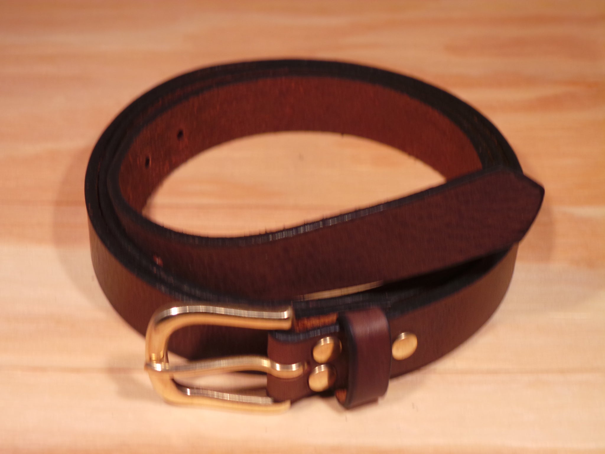 Brass Half Square 1 Inch 25mm Leather Belt  Dark Brown Handmade Belts –  Buckle My Belt