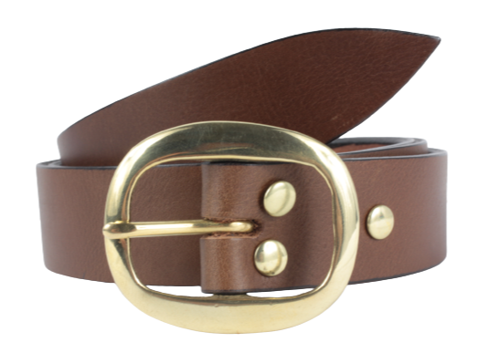 1.25 Inch Brown Classic Trouser Belt