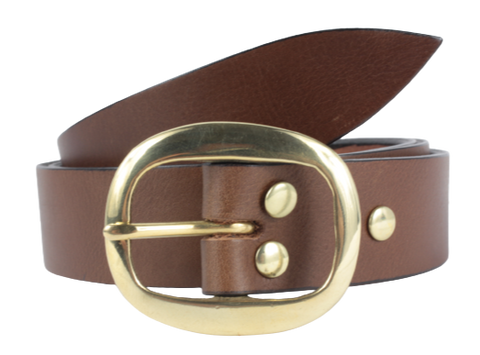 1.25 Inch Brown Classic Trouser Belt