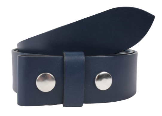 1 Inch Interchangeable Blue Leather Belt Strap