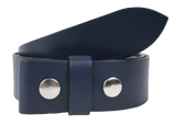 1 Inch Interchangeable Blue Leather Belt Strap
