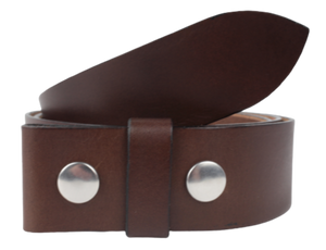 1.25 Inch Wide Chestnut Leather Belt Strap