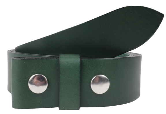 1 Inch Wide Green Leather Belt Strap
