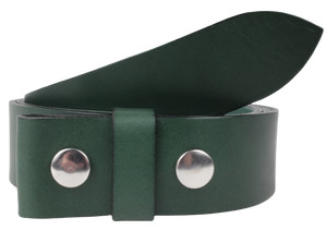 1.25 Wide Green Leather Belt Strap