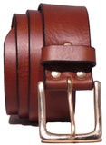 45mm Brass Half Square Leather Belt