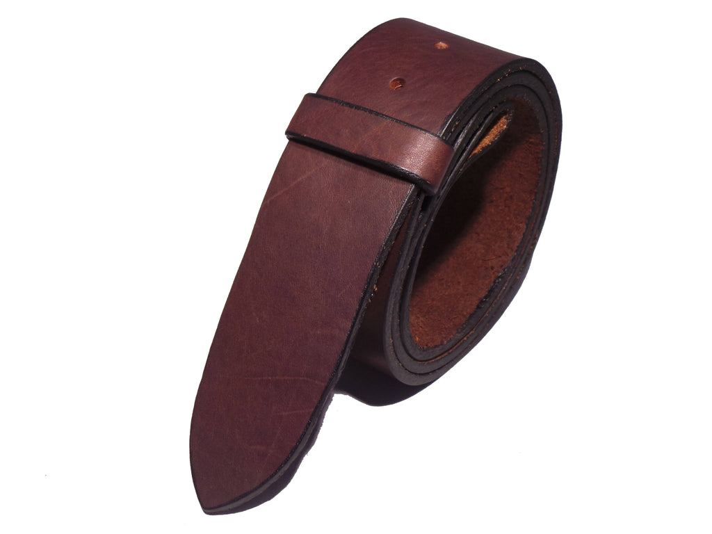 1.75 Inch Dark Brown Belt Strap Blank