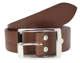 1 1/2 Inch Wide Brown Leather Belt