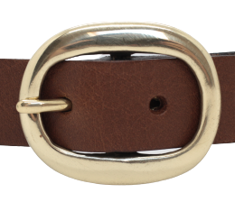 1" Inch Brown Leather Trouser Belt