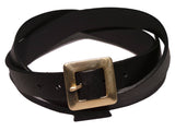 1 Inch Black Leather Trouser Belt