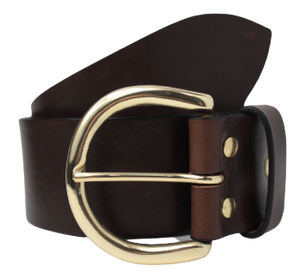 Brass D Buckle 2 Inch 45mm Leather Belt