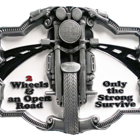 2 Wheels and an Open Road Belt Buckle