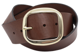 2" Inch Brown Quality Leather Belt