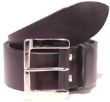 Black 2 Inch Belt with Silver Buckle