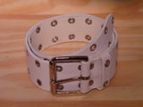1 1/2 Inch White Designer Leather Jean belt