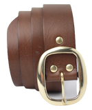 38mm Brown Leather Belt