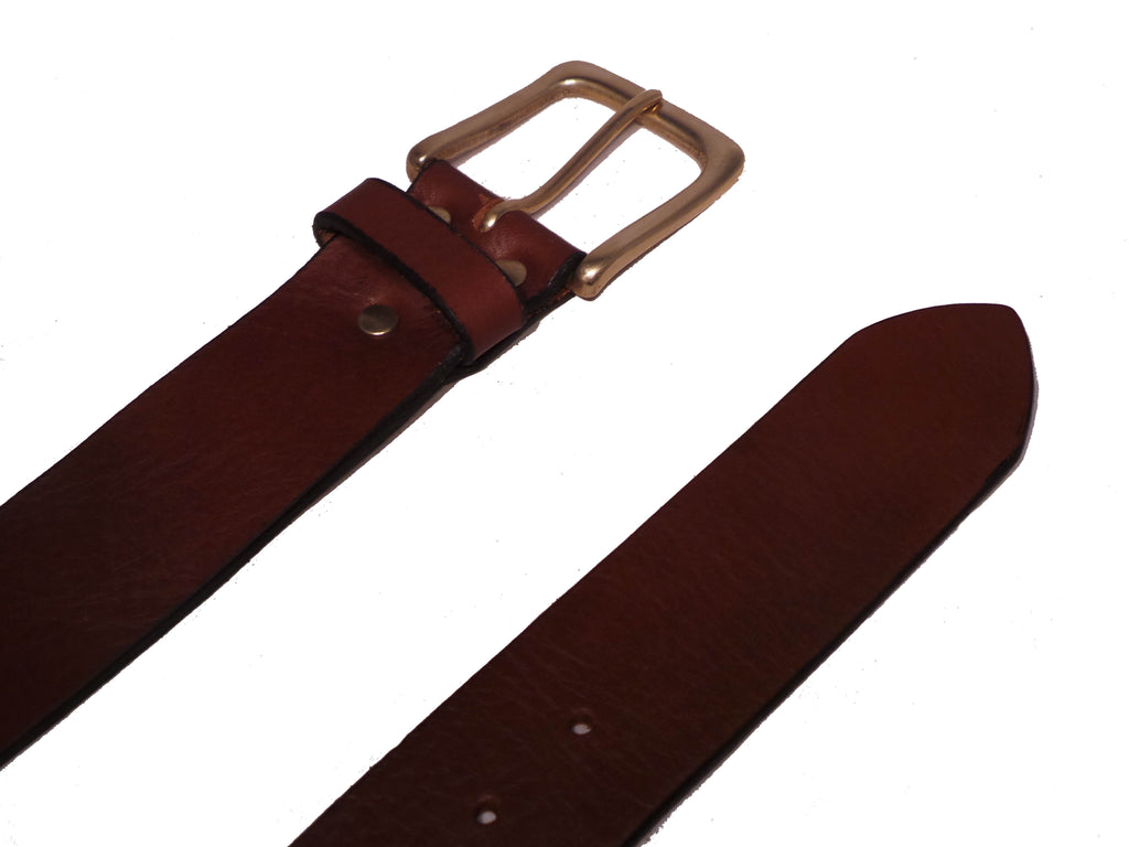 Brown Leather Jean Belt for Men