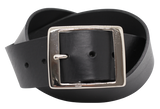 50mm Black Leather Designer Belt