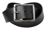 50mm Wide Black Leather Belt