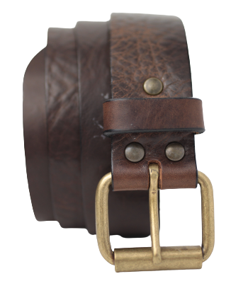 Antique Brass Dark Brown Belt
