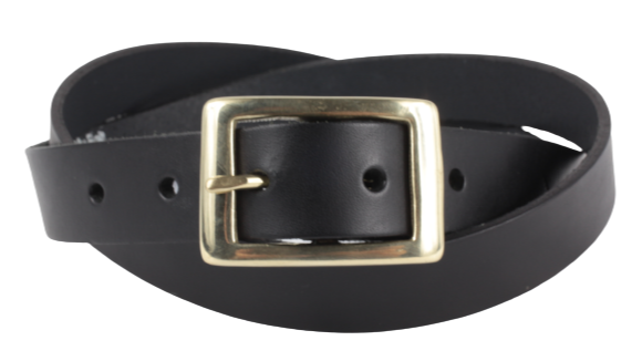 Black 1 Inch Wide Trouser Belt