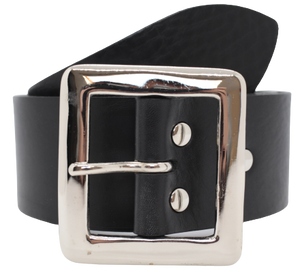 Black silver shop belt