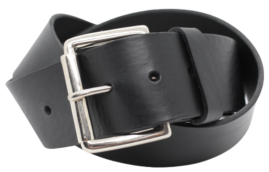 Silver Roller 2 Inch Leather Belt