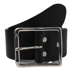 Black 50mm Leather Belt