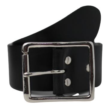 Black 50mm Leather Belt
