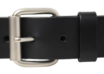 Black Designer Leather Belt