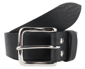 Black Inch and Half Leather Belt