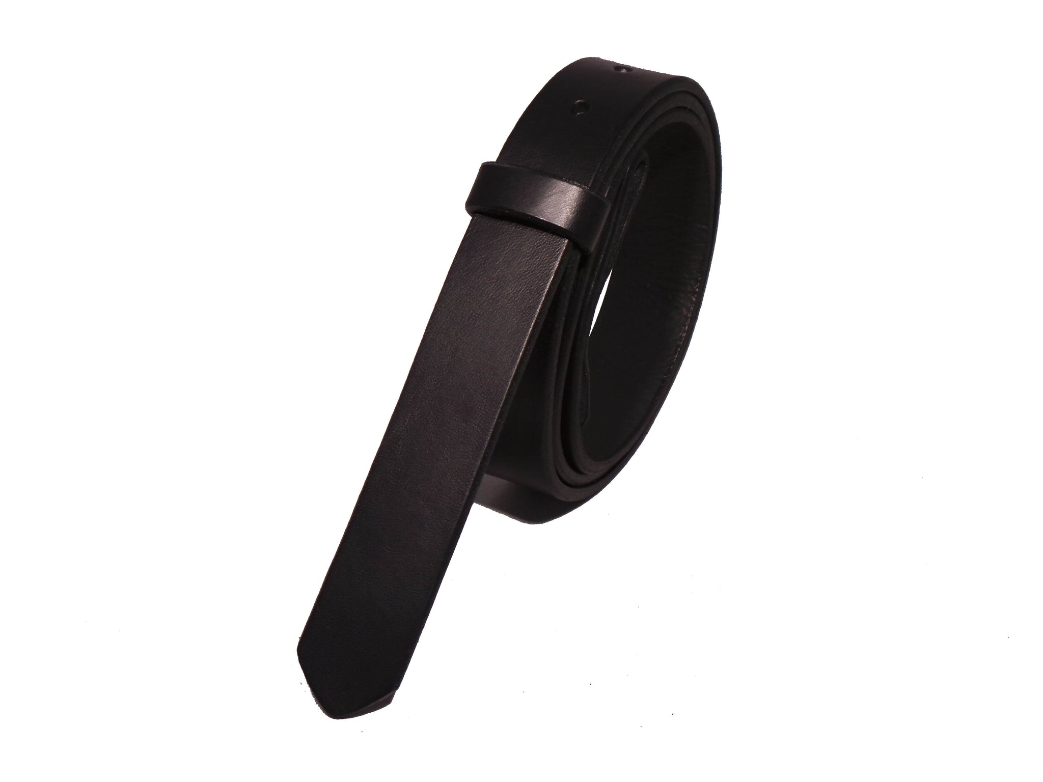Genuine Full Grain Leather Belt Strap - 1.5 Inch Wide, 40 Inch Length, Black, With Snap System