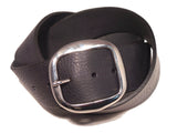 Black Leather 2 Inch Jean Belt