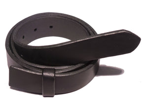 Blank Black Leather Belt Strap