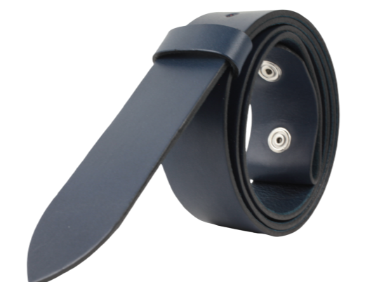 Handmade Reversible Dark Blue Leather Belt – 32mm, Reversible, Brass Buckle (Unisex)