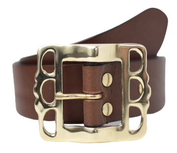 Brass Ornate 1 1/2 Inch Buckle