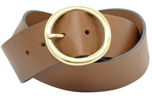 Brown 2 Inch Leather Belt