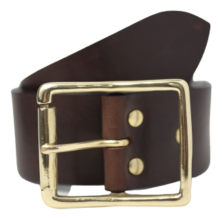 Brown 2 Inch Leather Jean Belt