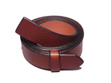 28mm Brown Leather Belt Strap