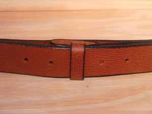 1" Inch Brown Leather Belt Strap