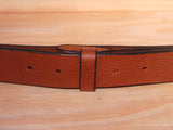 1" Inch Brown Leather Belt Strap